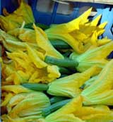 Courgette blossoms are delicius fried