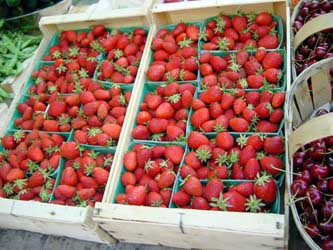 First strawberries of the season